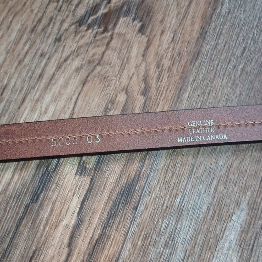 Brown Genuine Leather Womens Belt With Copper Buckle Size Large - Picture 2 of 8